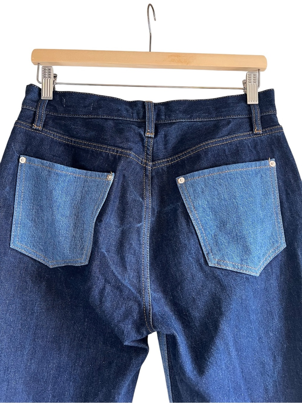 FRAME Blue Le Jane Contrast Patchwork Jeans size 28 excellent condition - Picture 10 of 14